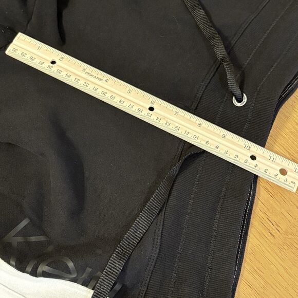 CALVIN KLEIN Performance Womens L‎ Knit Pants Black Stripe Comfort  Gym Workout - Picture 9 of 12